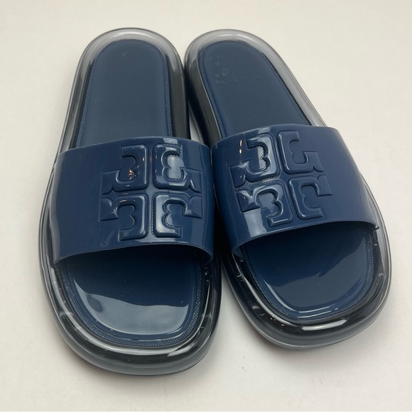 Tory Burch Shoes - Tory Burch Clear Bubble Jelly Flat Sandals Blue Womens Size 9B 9 Coastal
